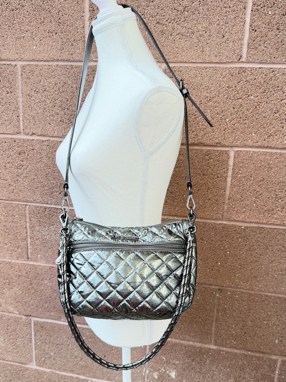 Mz Wallace Ella in Pewter Silver
3 straps